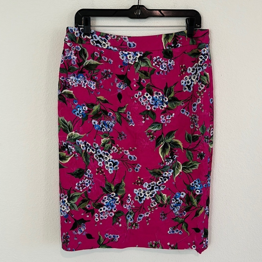 Escada Floral Pink Knee Length Skirt